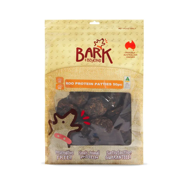 Bark & Beyond Roo Protein Patties 50Pc