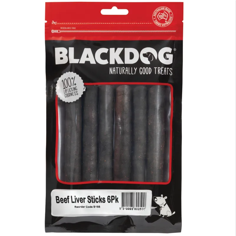 Black Dog Beef Liver Sticks 25Pk (Om25)