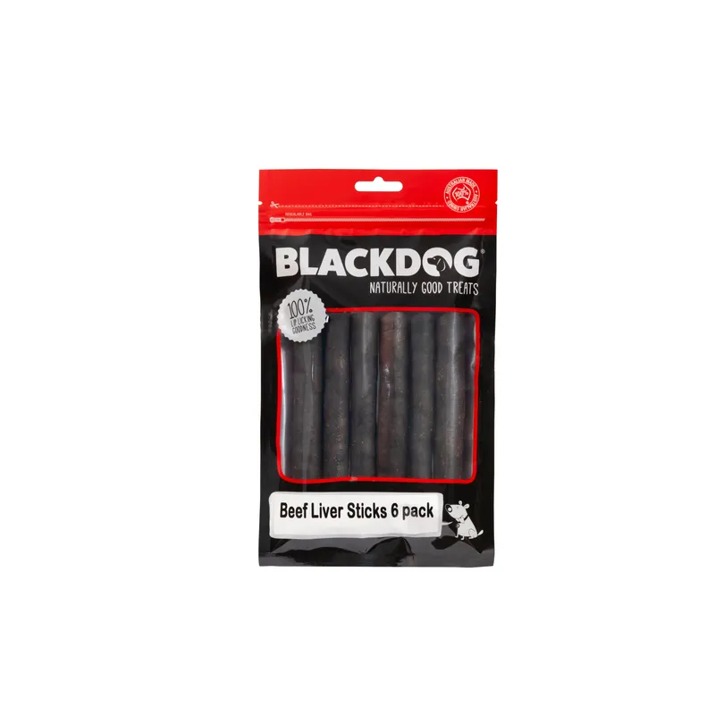 Black Dog Beef Liver Sticks 6Pk
