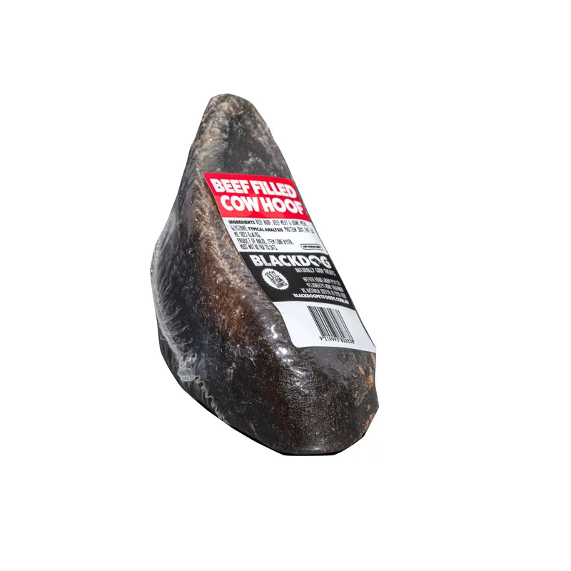 Black Dog Filled Cow Hooves Beef 20 Pack