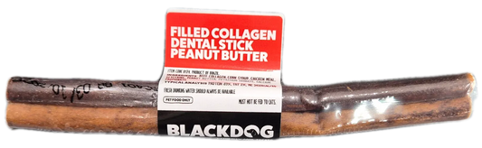 Black Dog Filled Collagen Sticks Pnut Butter 25Pk (Om25)