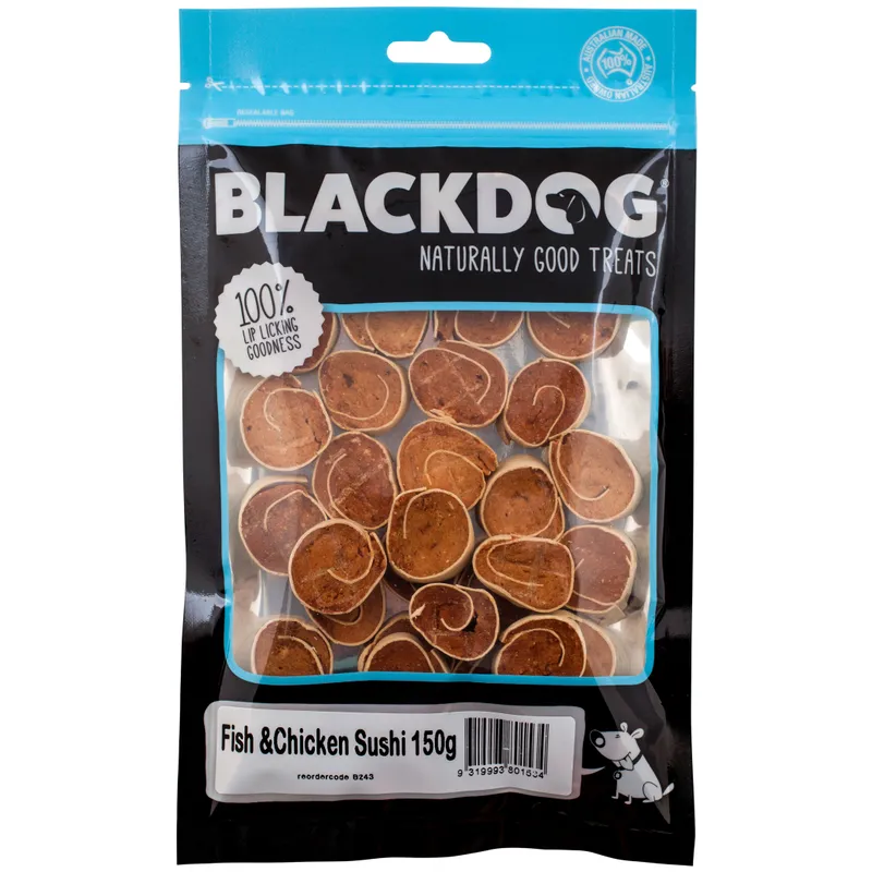 Black Dog Fish & Chicken Sushi 150G