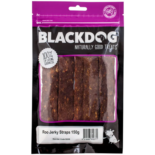 Black Dog Roo Jerky Straps 150G
