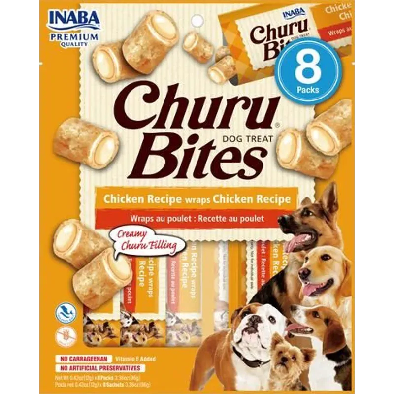 Inaba Churu Bites Chicken Wraps Chicken Recipe Dog Treats 96g x 6 Pack