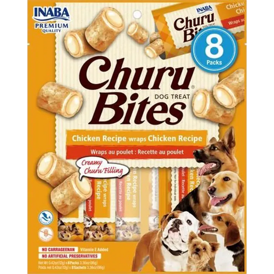 Inaba Churu Bites Chicken Wraps Chicken Recipe Dog Treats 96g x 6 Pack