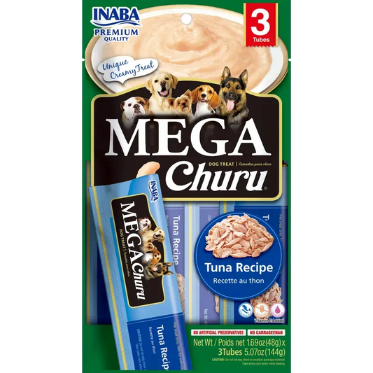 Inaba Dog Mega Churu Puree Tuna 144G 6Pk(Om6)