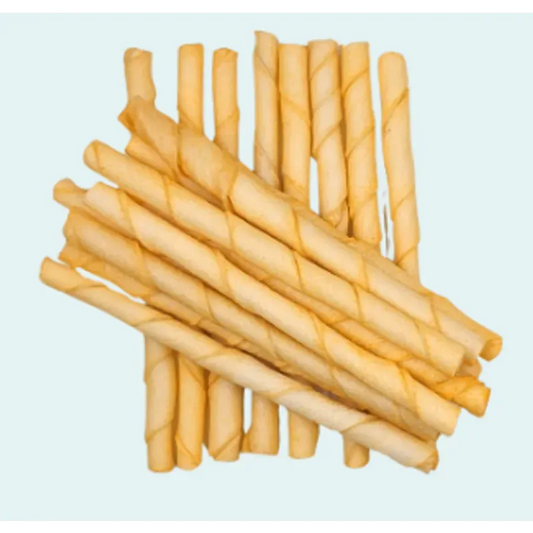 Petrite Twist Stck Rawhide Natural 100 Pcs
