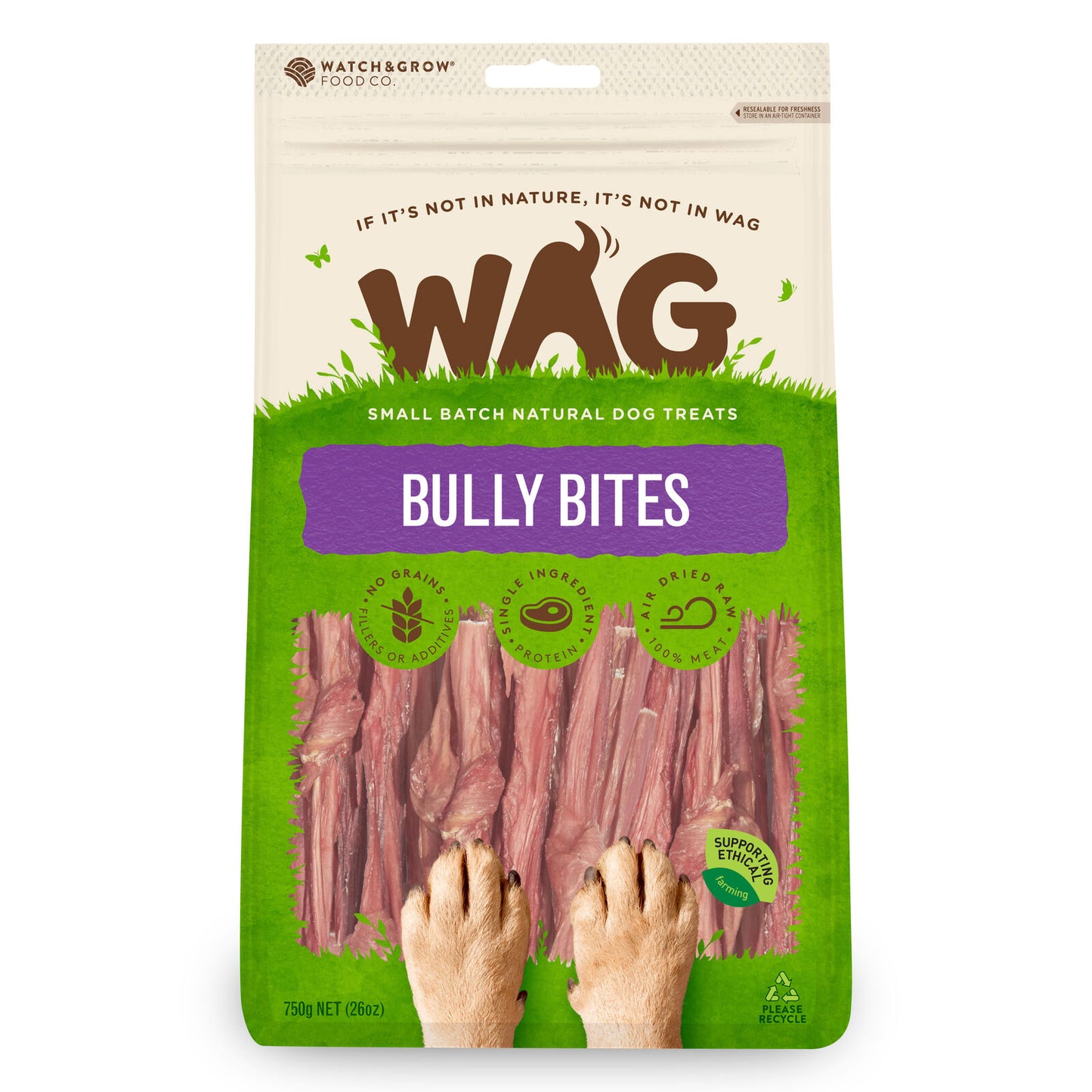Wag Bully Bites 750G