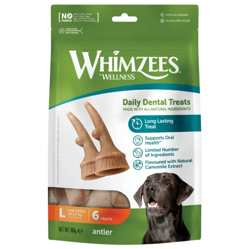 Whimzees Occupy Antlers L Value Bag (6 Bag)