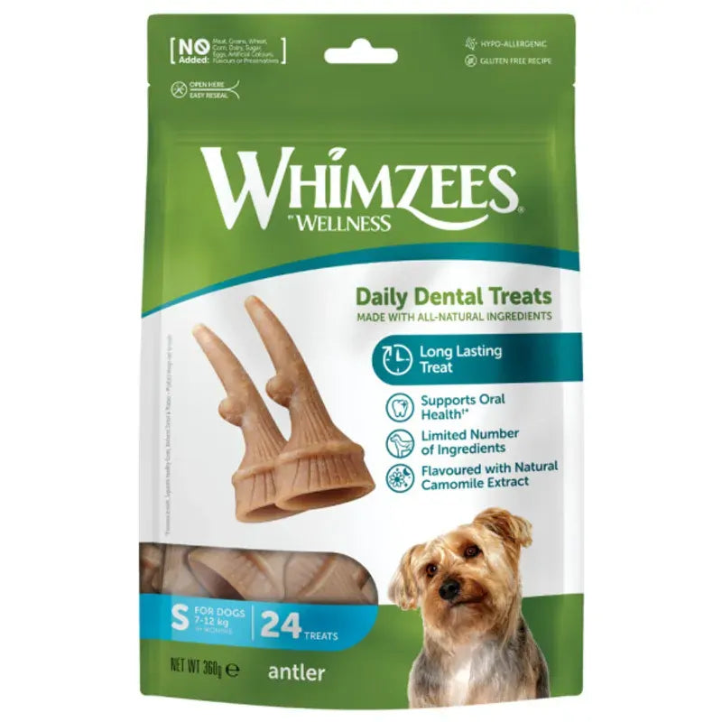 Whimzees Occupy Antlers S Value Bag (24 Bag)
