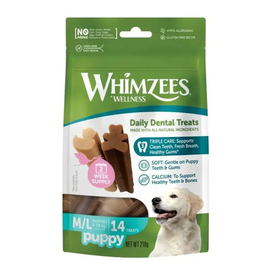 Whimzees Puppy M/L Breed Value Bag (14 Pack)