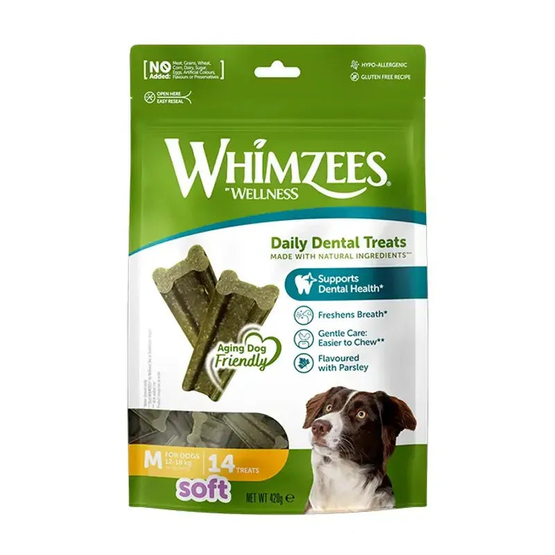 Whimzees Soft Dental Chews Medium 14 Bag