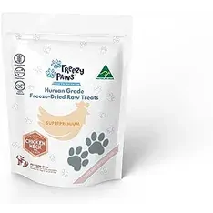 Freezy Paws Freeze Dried Chicken Heart and Salmon Treats 100g