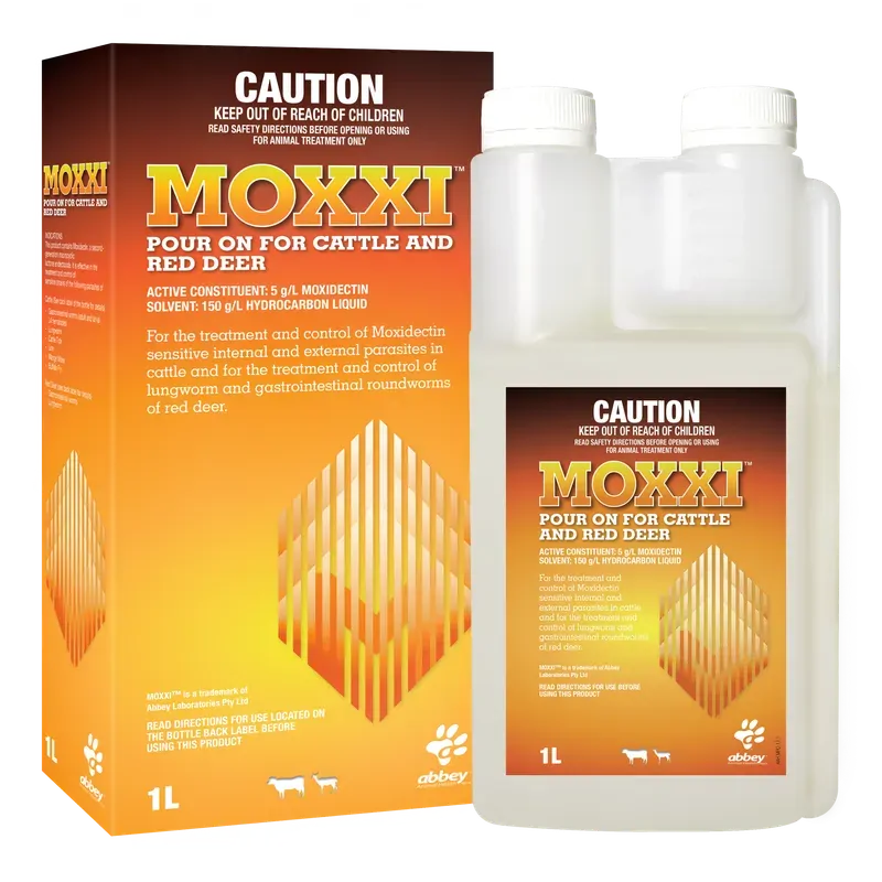 Moxxi Pour On For Cattle And Red Deer 1L *Spec Ord*