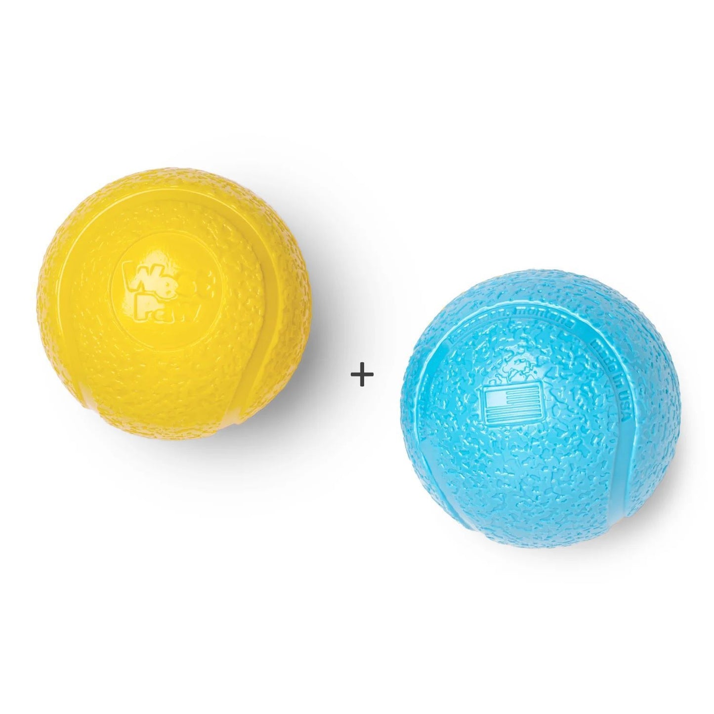 West Paw Boundr Fetch Dog Toys - Pack of 2 Balls - Hot Pink/ Aqua Blue