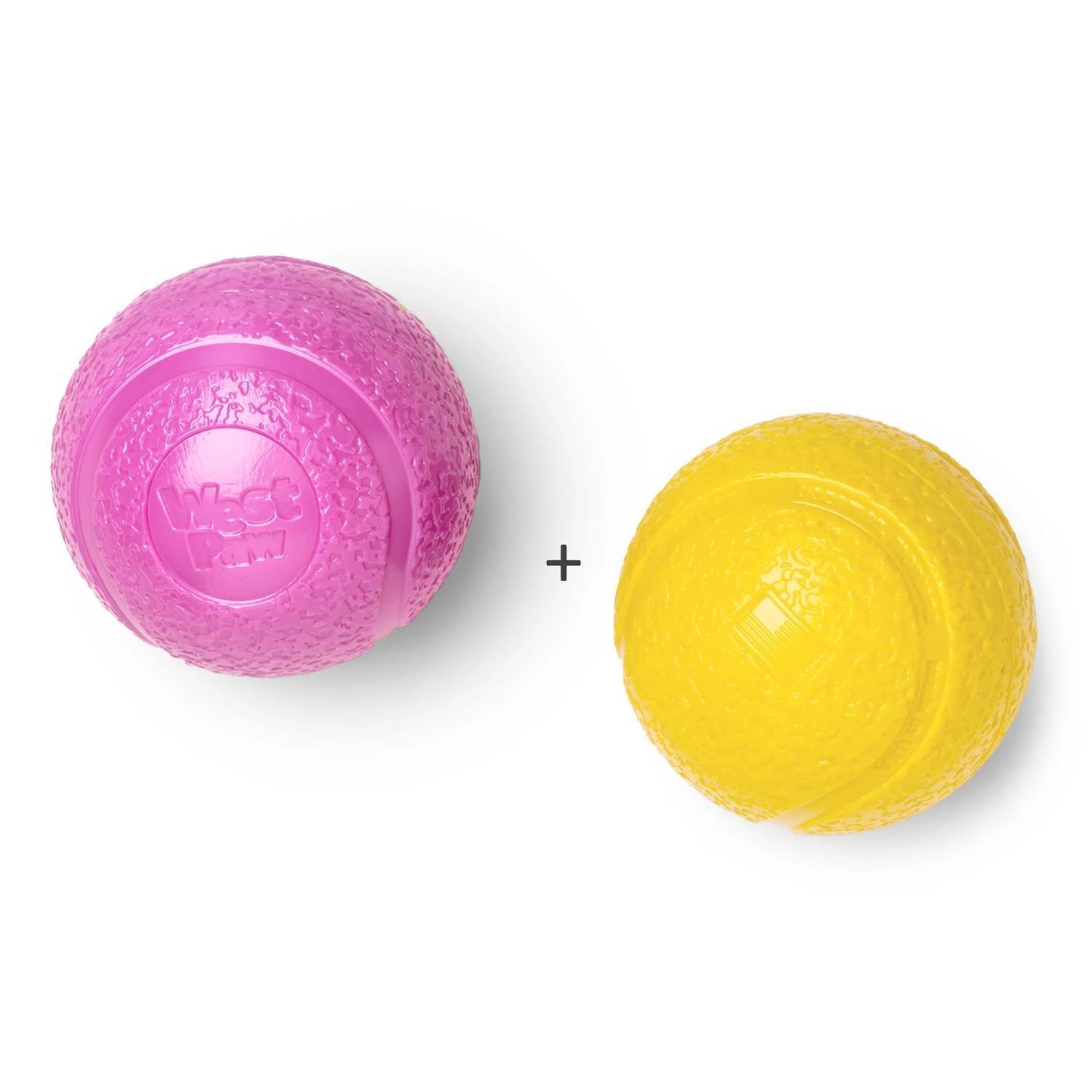 West Paw Boundr Fetch Dog Toys - Pack of 2 Balls - Aqua Blue / Dandelion Yellow