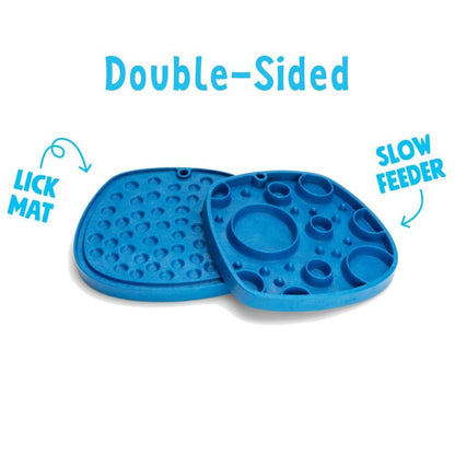 West Paw Feast Lick Mat Slow Feeder for Dogs - Bubbles