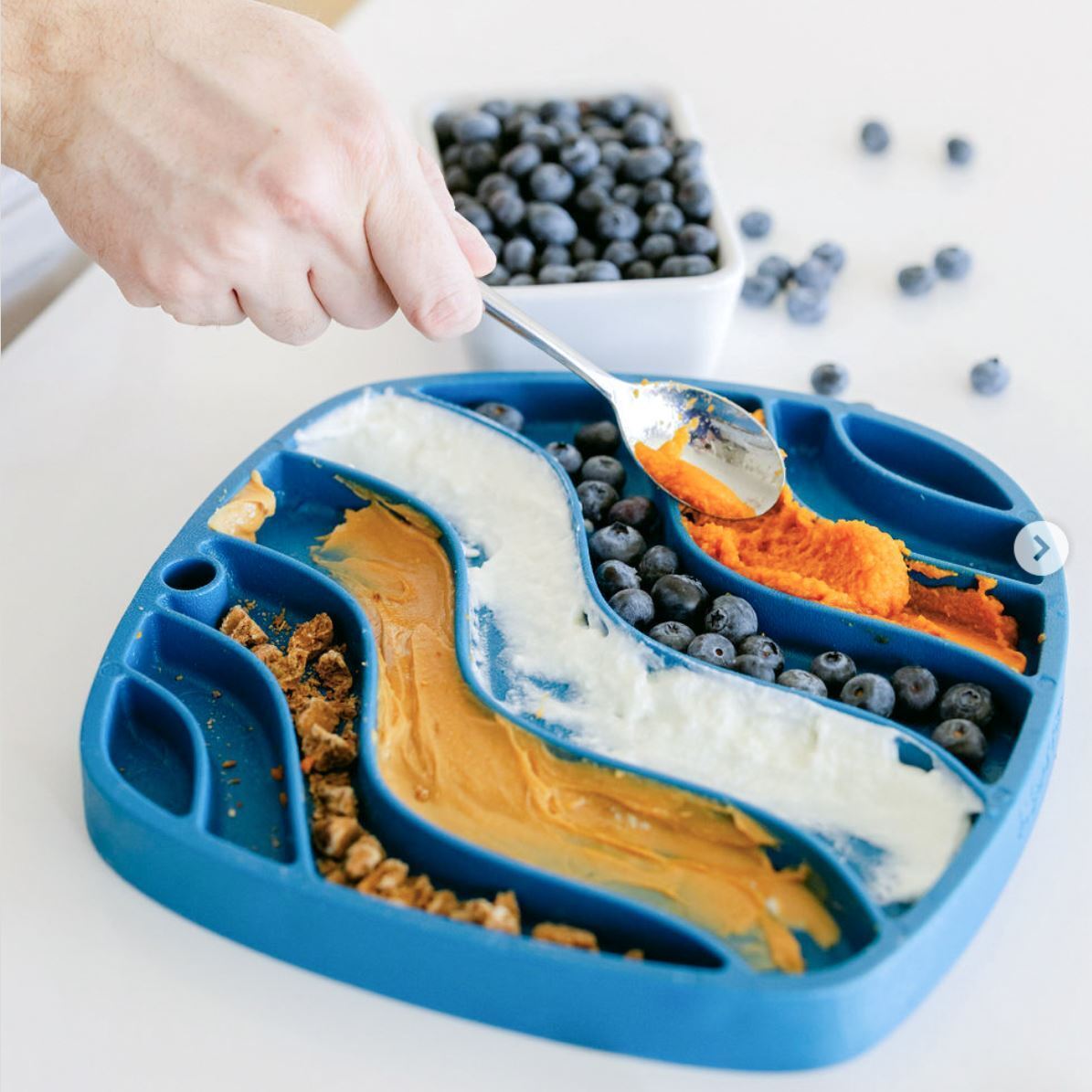 West Paw Feast Lick Mat Slow Feeder for Dogs - Waves