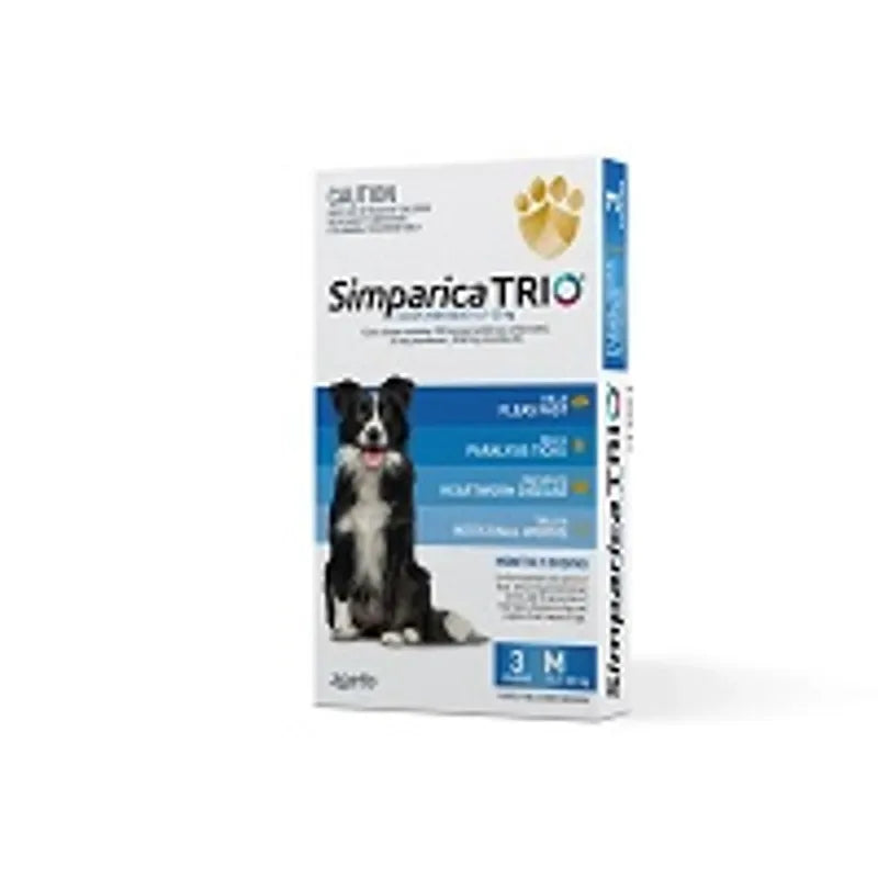 Simparica Trio 10.1-20Kg (Blue) 3 Pack