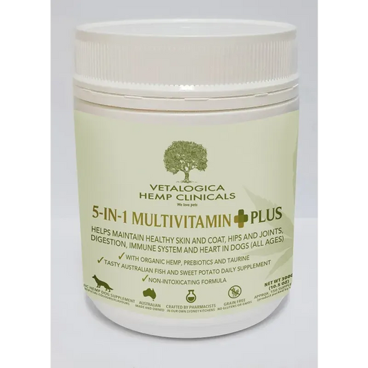Vetalogica Hemp Clinicals 5In1 Multi Plus Dog Supp 300G