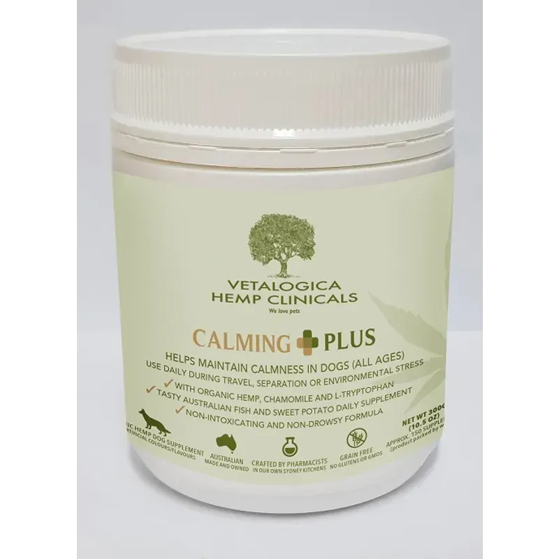 Vetalogica Hemp Clinicals Calming Plus for Dogs 300g