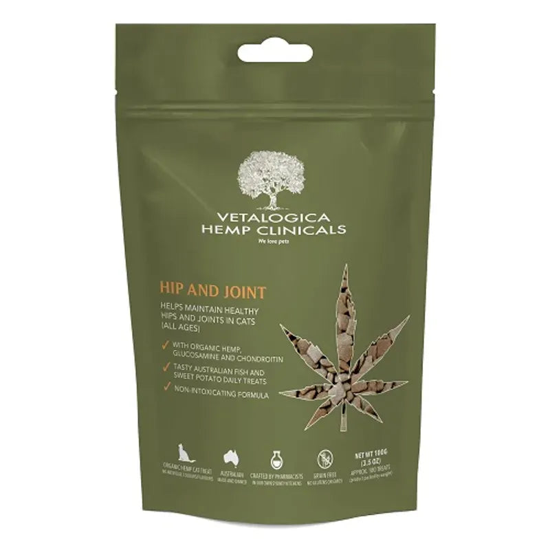 Vetalogica Hemp Clinicals Hip And Joint Cat Treats 100G