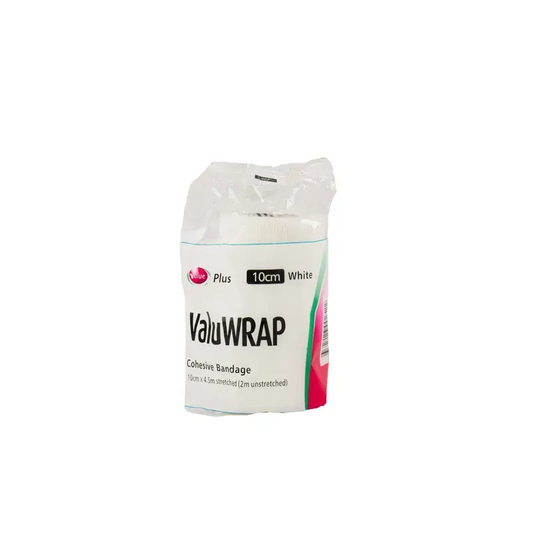Valuwrap Cohesive Bandage 10Cm White