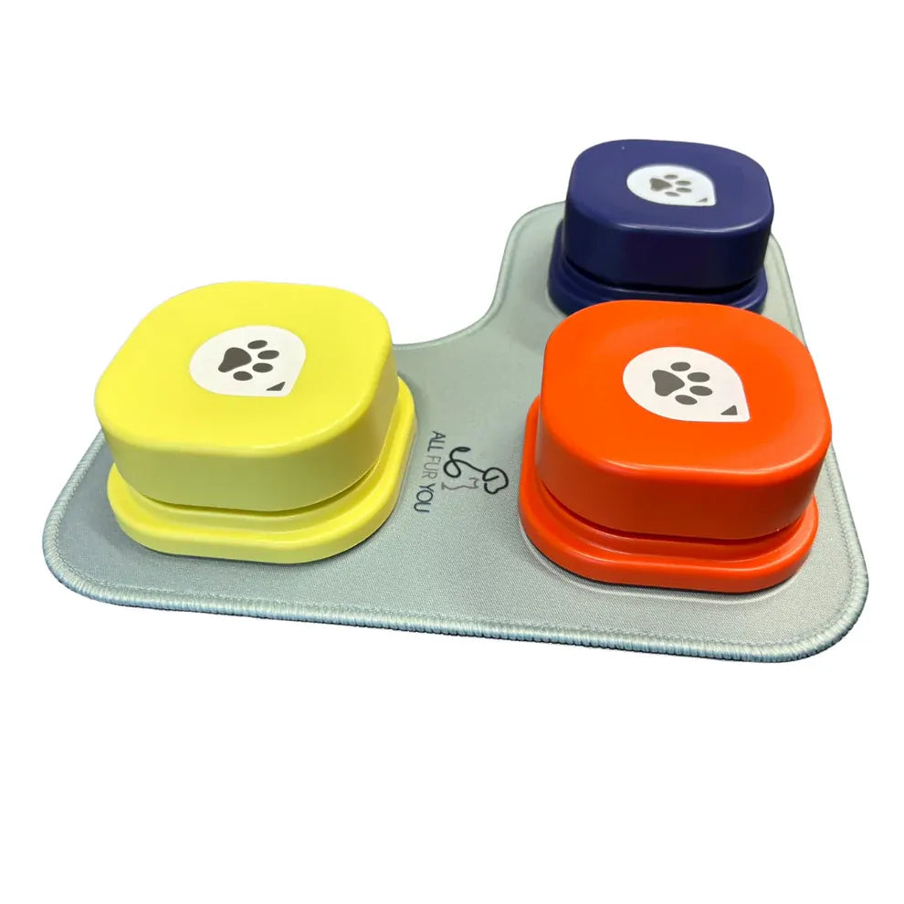 All Fur You Dog Communication Button Set Of 3 Fabric Mat