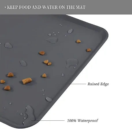 All Fur You Silicone Pet Feeding Mat Grey