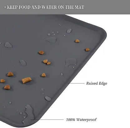 All Fur You Silicone Pet Feeding Mat Grey