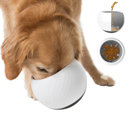 All Fur You Wobbler Slow Feeder Bowl Grey