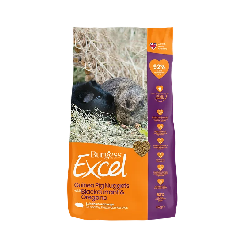 Burgess Excel Adult Guinea Pig Blackcurrant and Oregano 1.5kg