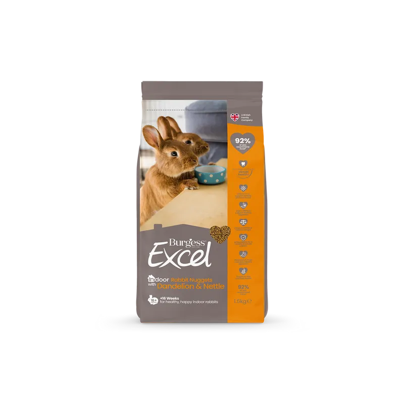 Burgess Excel Junior And Dwarf Rabbit Nuggets Mint 1.5Kg