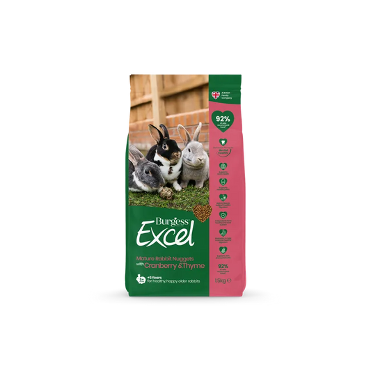 Burgess Excel Mature Rabbit Nuggets Cranberry Thyme 1.5Kg