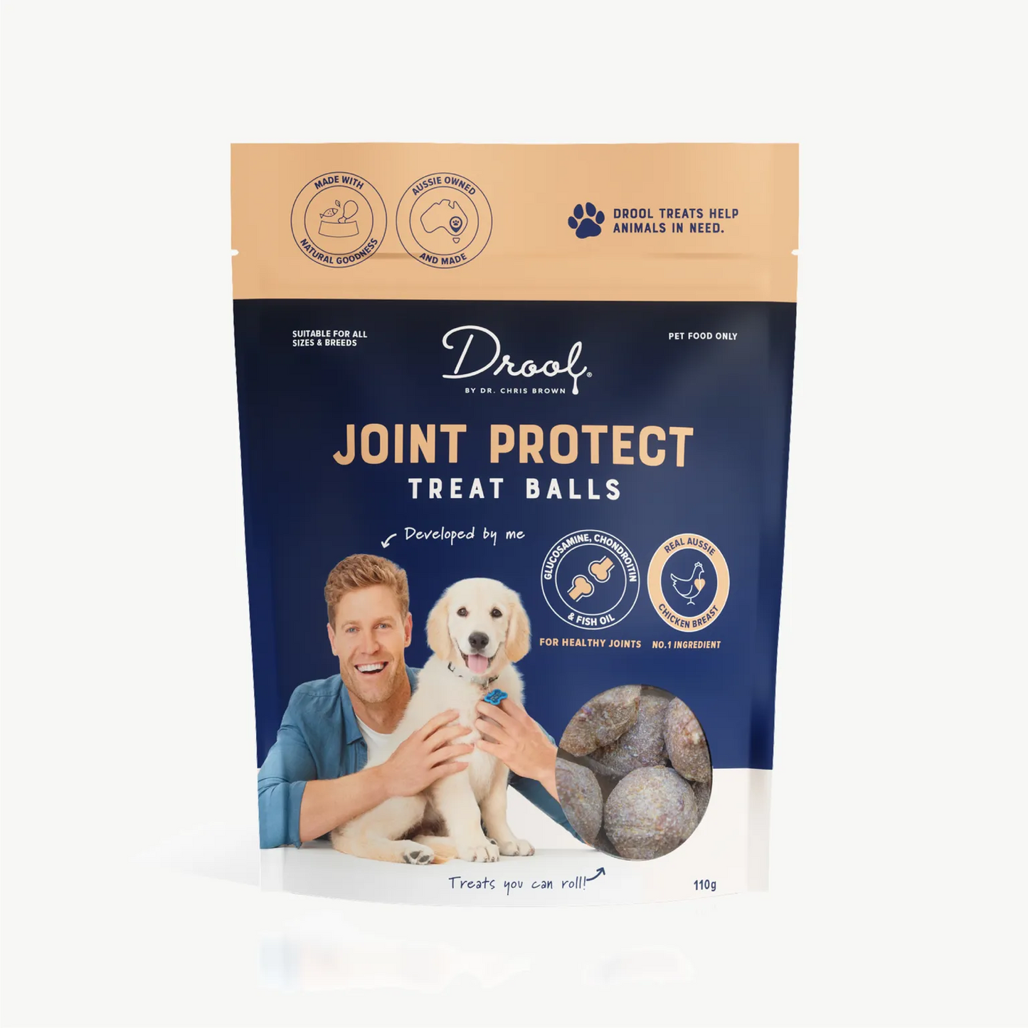 Drool by Dr Chris Brown Joint Protect Treat Balls 110g