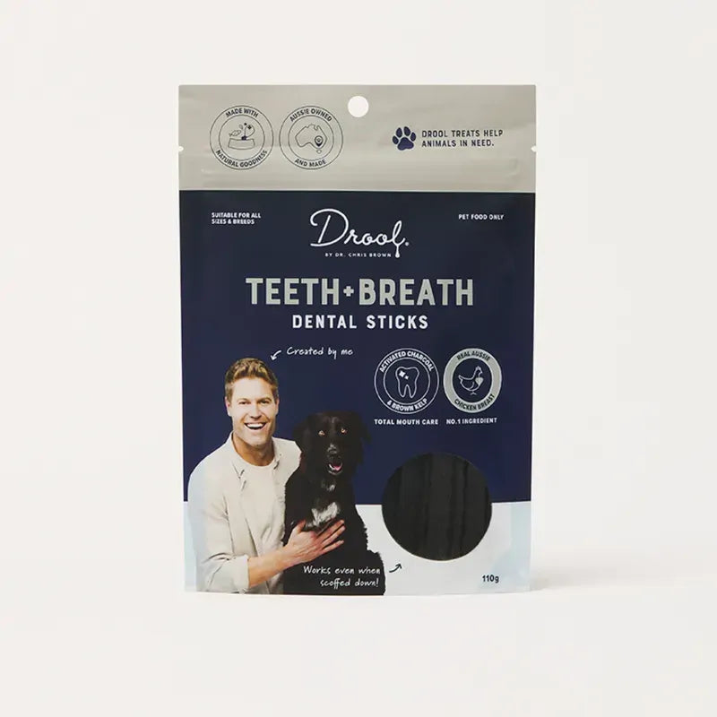 Drool By Dr Chris Brown Teeth + Breath Sticks 110G