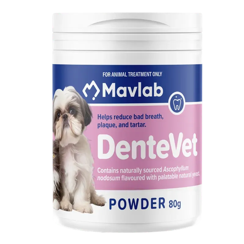 Mavlab DenteVet Anti-Plaque Powder for Dogs & Cats 80g