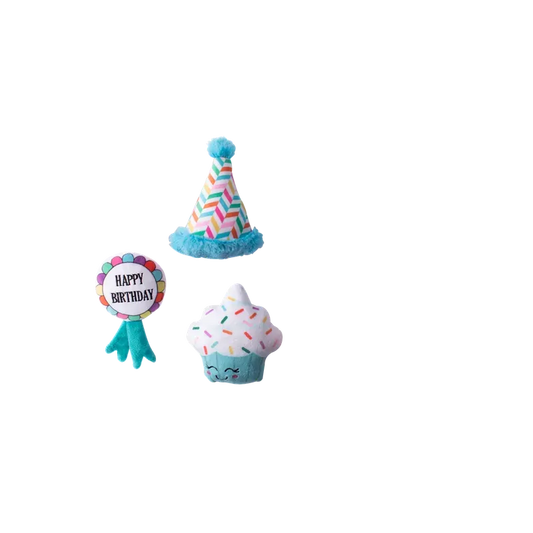 Fringe Studio Happy Bark Day 3Pc Small Dogtoy Set