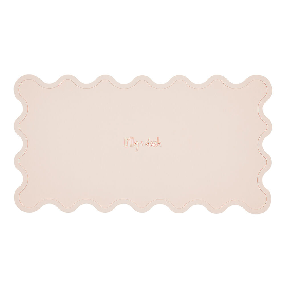 Lilly + Dash Wave Silicone Pet Placemat Rose Quartz 50cm x 27cm