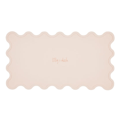 Lilly + Dash Wave Silicone Pet Placemat Rose Quartz 50cm x 27cm