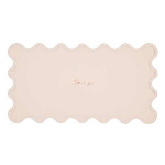 Lilly + Dash Wave Silicone Pet Placemat Rose Quartz 50cm x 27cm