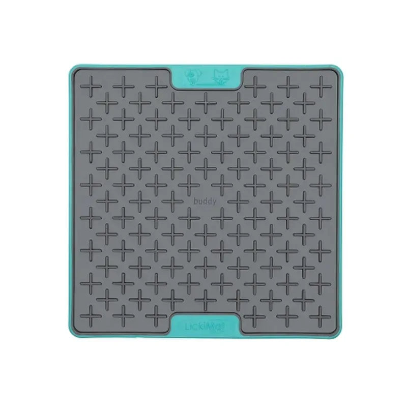 LickiMat Tuff Buddy Slow Feeder Mat for Dogs & Cats Turquoise 20cm