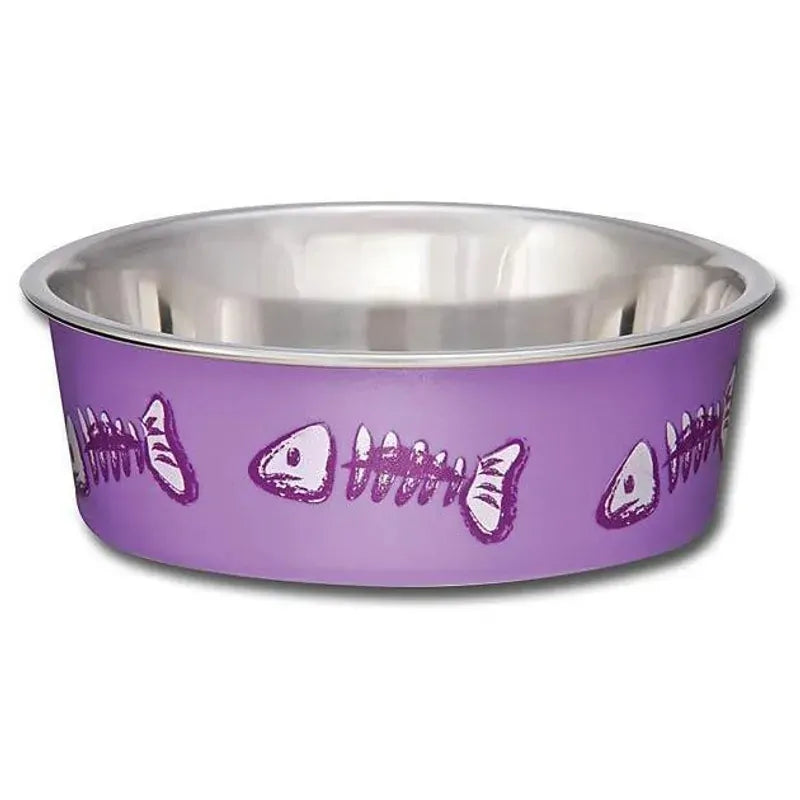 Loving Pets Cat Bella Bowl Fish Purple X-Small