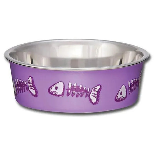 Loving Pets Cat Bella Bowl Fish Purple X-Small