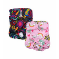 Loving Pets Washable Dog Nappies Pink/Purple Medium 2 Pack