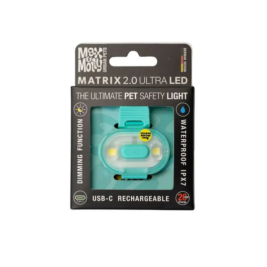 Max & Molly Matrix 2.0 Ultra Led - Safety Light-Turquoise