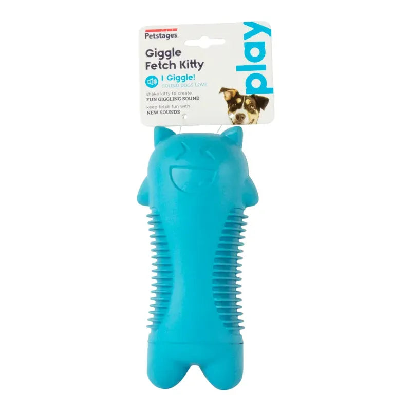 Petstages Dog Giggle Fetch Kitty Blue