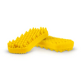 pet+me Silicone Grooming Brush Yellow Medium Firmness