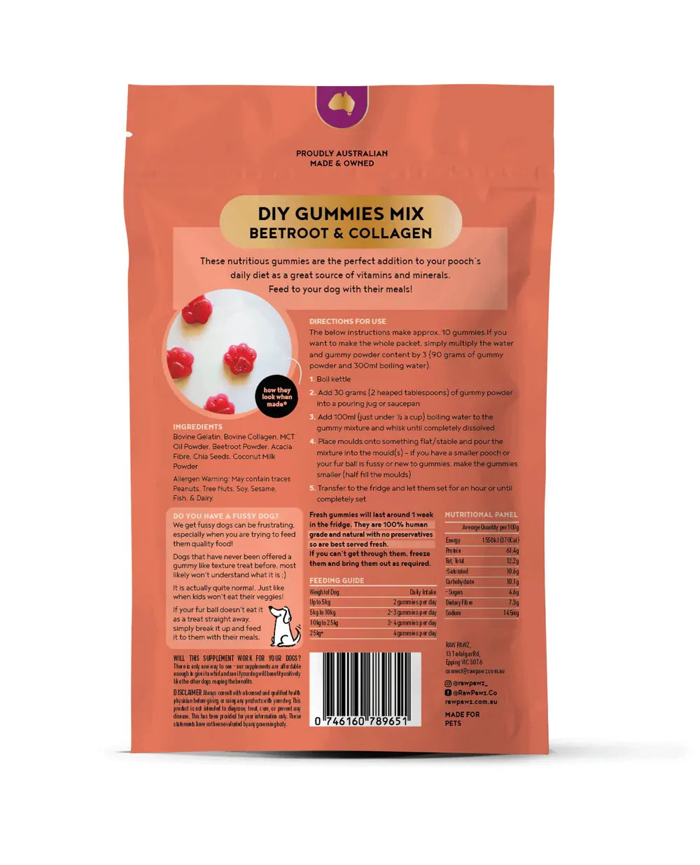 Raw Pawz Digestion Diy Gummies 90G
