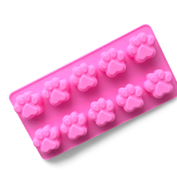 Raw Pawz Diy Gummy Silicone Mould - Paw Prints - Pink